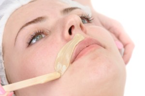 beauty salon, mustache depilation, facial skin treatment and care